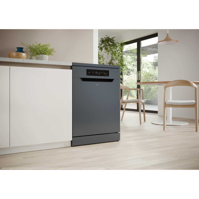 Hoover H-Dish 14 Place 60cm Dishwasher - Graphite | HFP4C7E0A-80