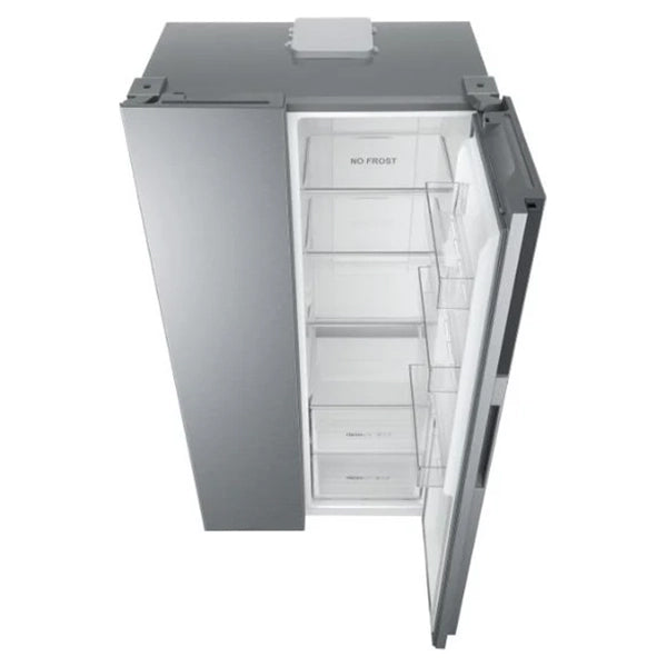 Haier SBS 90 Series 3 Frost Free American Fridge Freezer - Gentle Silver | HSR3918ENPG