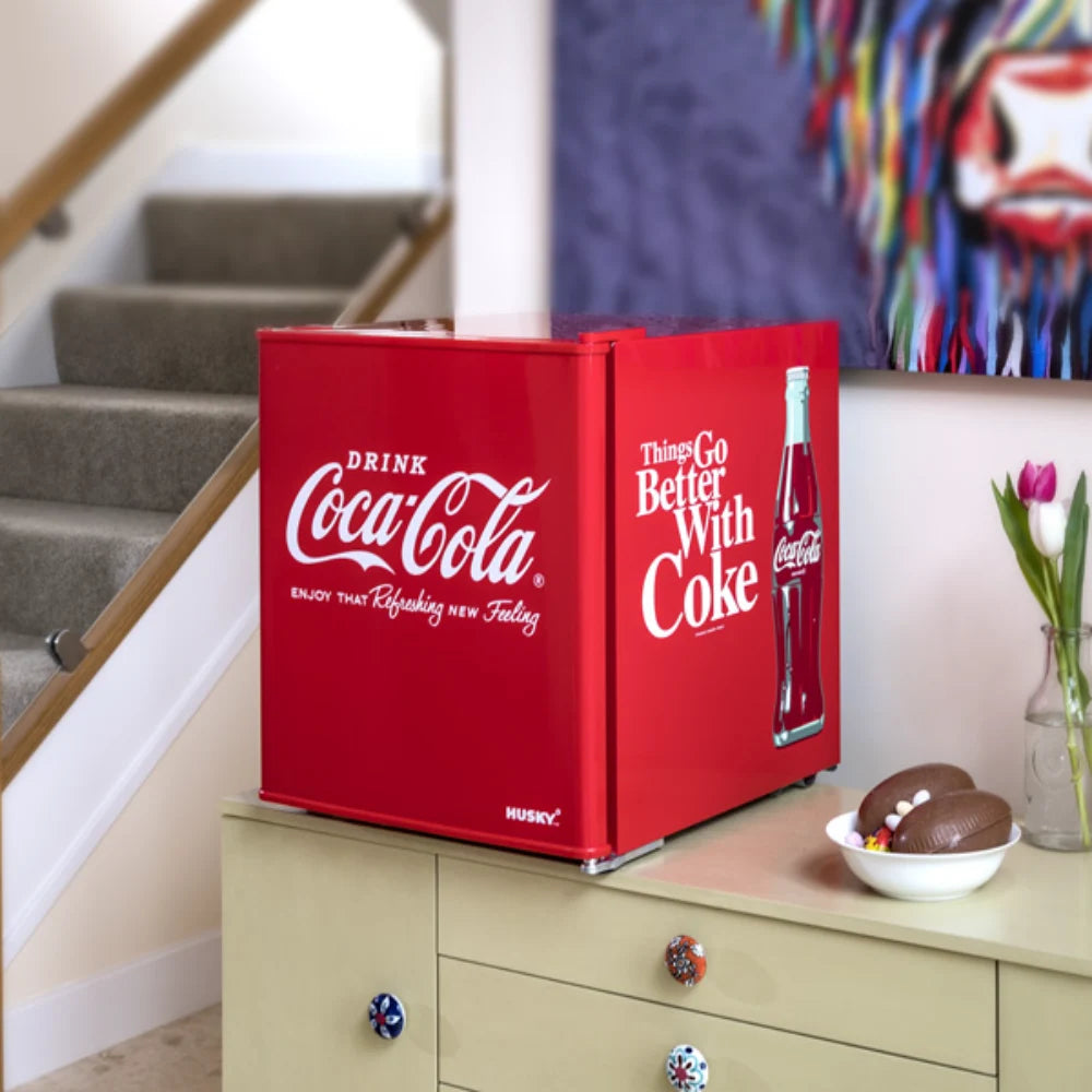 Husky Coca Cola 48 Litre Table Top Mini Fridge | HUS-EL 196-HU-C