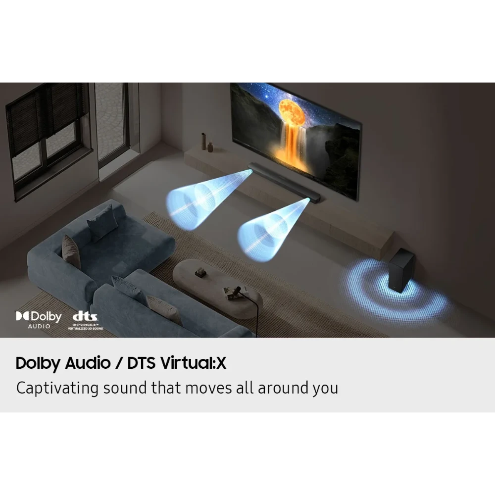 Samsung B450F 2.1ch B Series Soundbar with Subwoofer -Titan Black | HW-B450F/XU