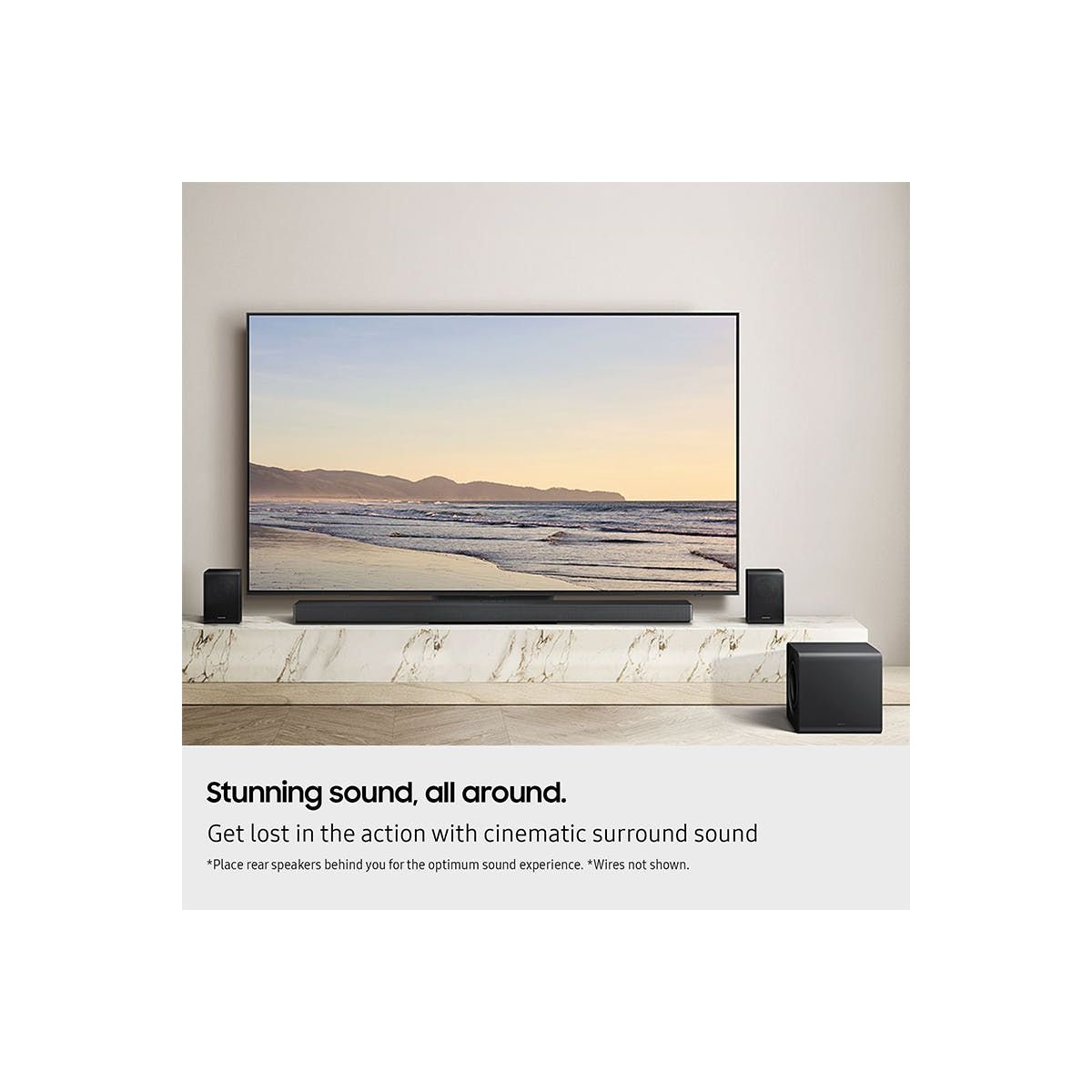 Samsung QS750F 5.1.2CH Soundbar with Subwoofer - Titan Black | HW-QS750F/XU