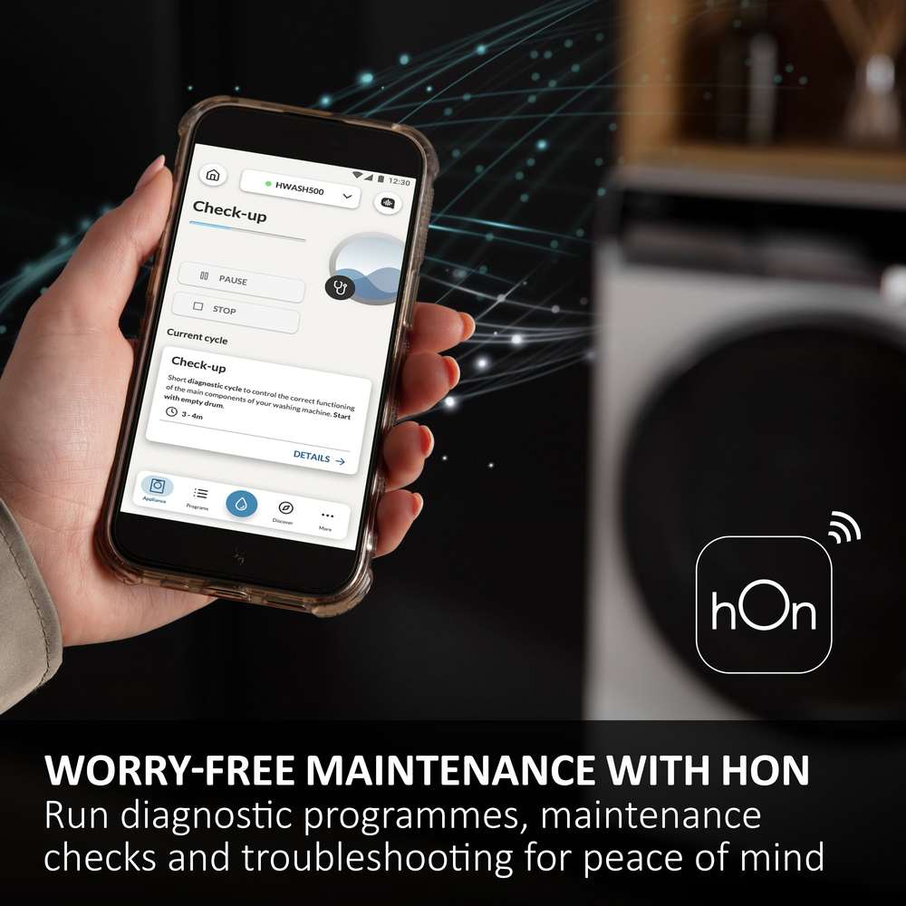 Haier X Series 7 12kg 1400 Spin Washing Machine Wifi Enabled - Graphite | HW120-B14367GUUK