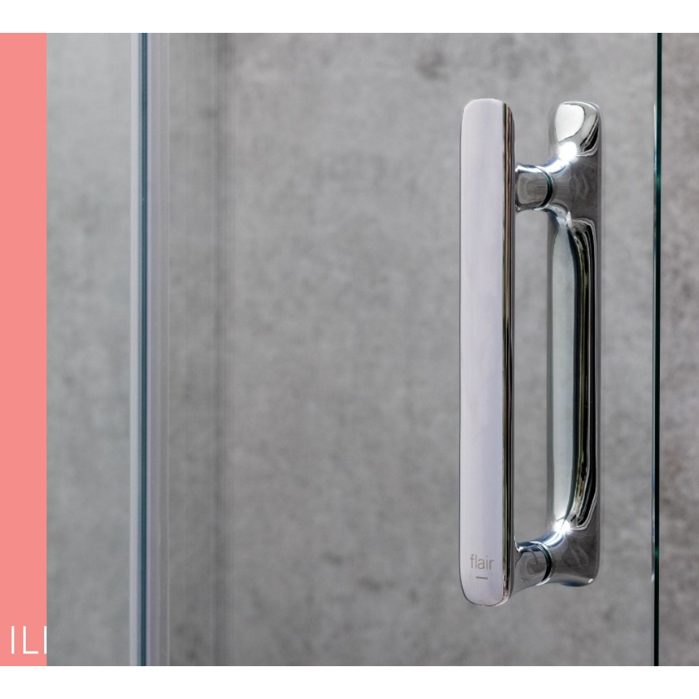 Flair ILI Slider Shower Door | Chrome, Matte Black, Brushed Brass | 1000mm to 1700mm