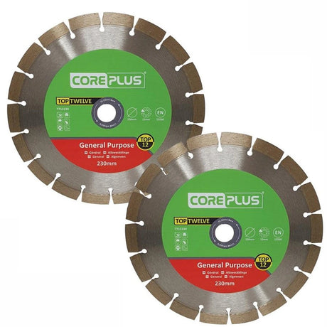 Coreplus 230mm Diamond Blade Twin Pack