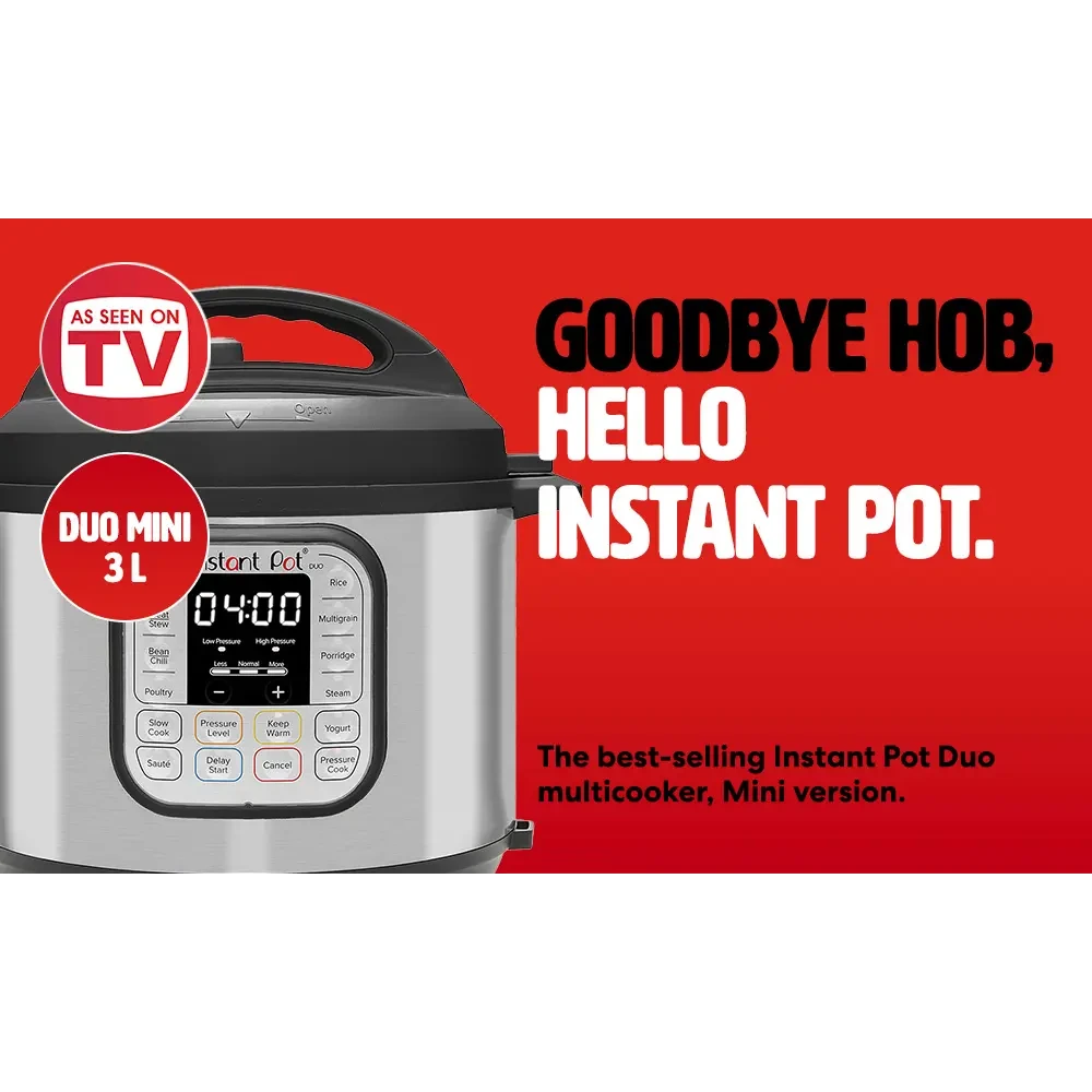 Instant Pot Duo Multi Cooker 3 Litre - Black / Stainless Steel | 110-0044-01-UK