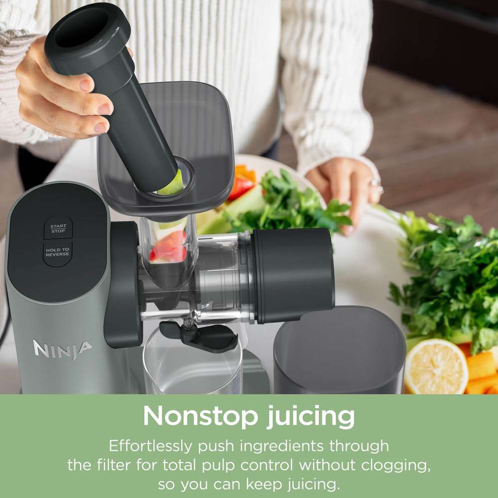 Ninja 3 in 1 Cold Press Juicer Slicer and Shredder with Anti-Clog Filter | JC152UK