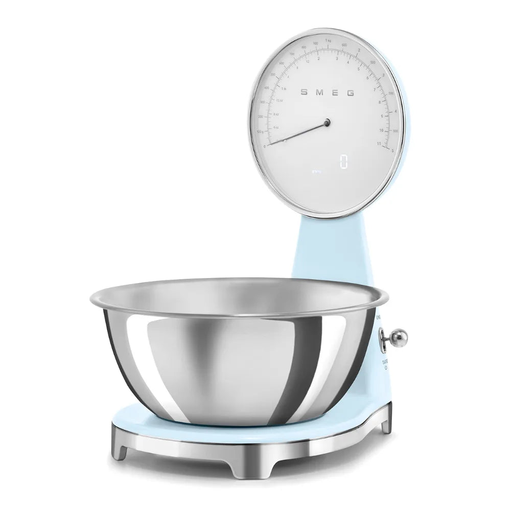 Smeg Analog and Digital Kitchen Scales - Pastel Blue | KSF01PBWW