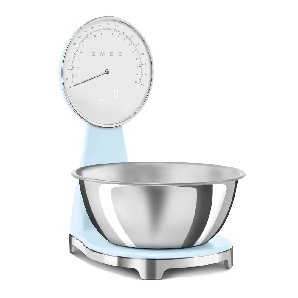 Smeg Analog and Digital Kitchen Scales - Pastel Blue | KSF01PBWW