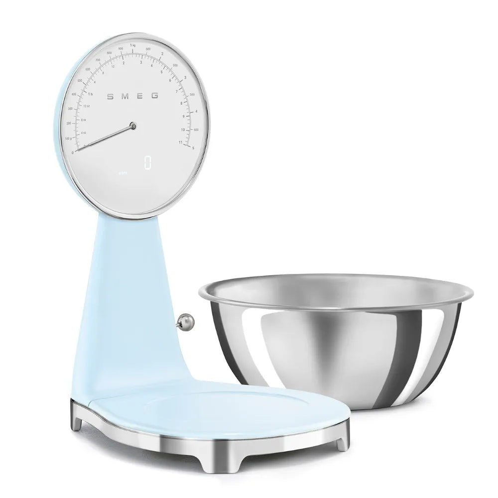 Smeg Analog and Digital Kitchen Scales - Pastel Blue | KSF01PBWW
