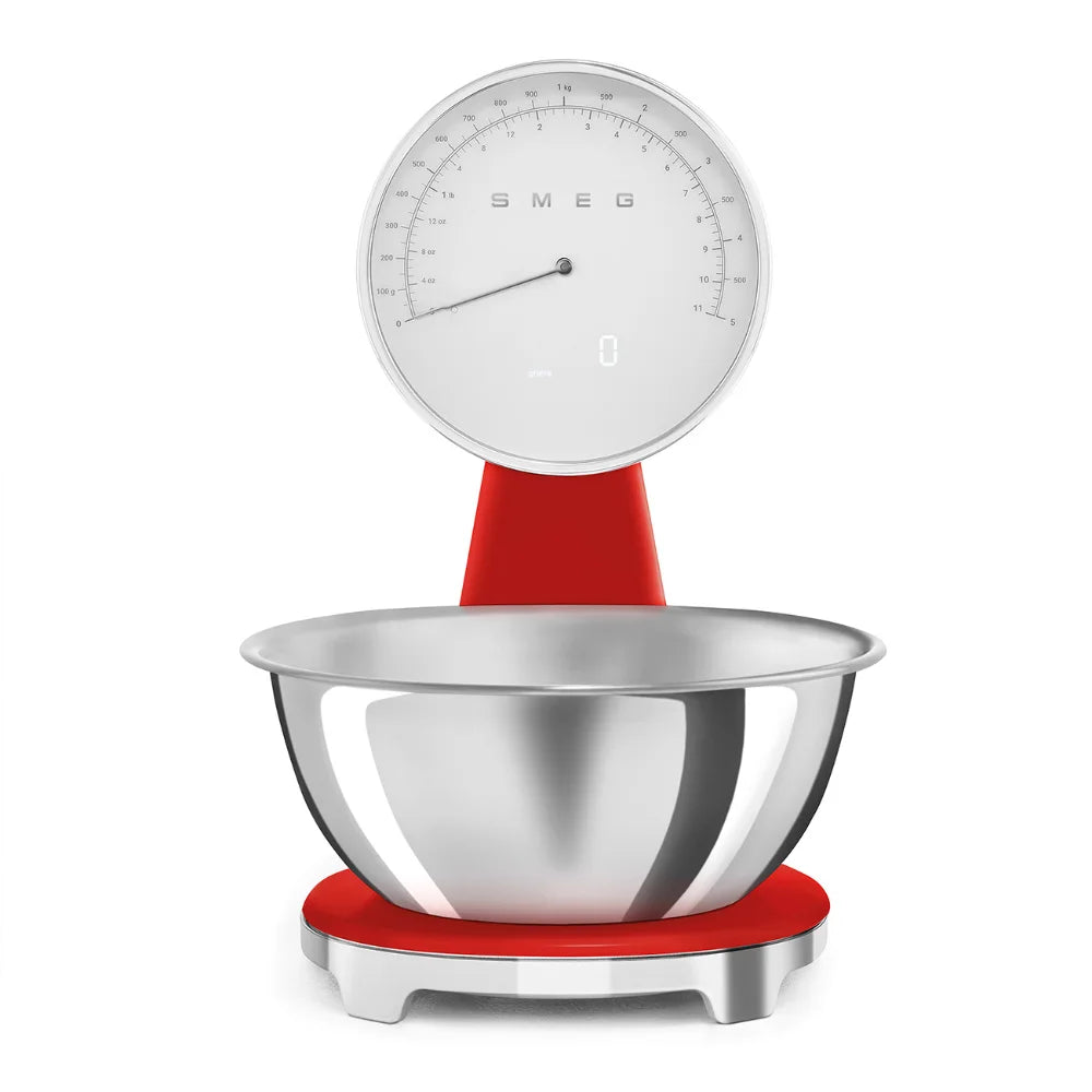 Smeg Analog and Digital Kitchen Scales Retro - Red | KSF01RDWW