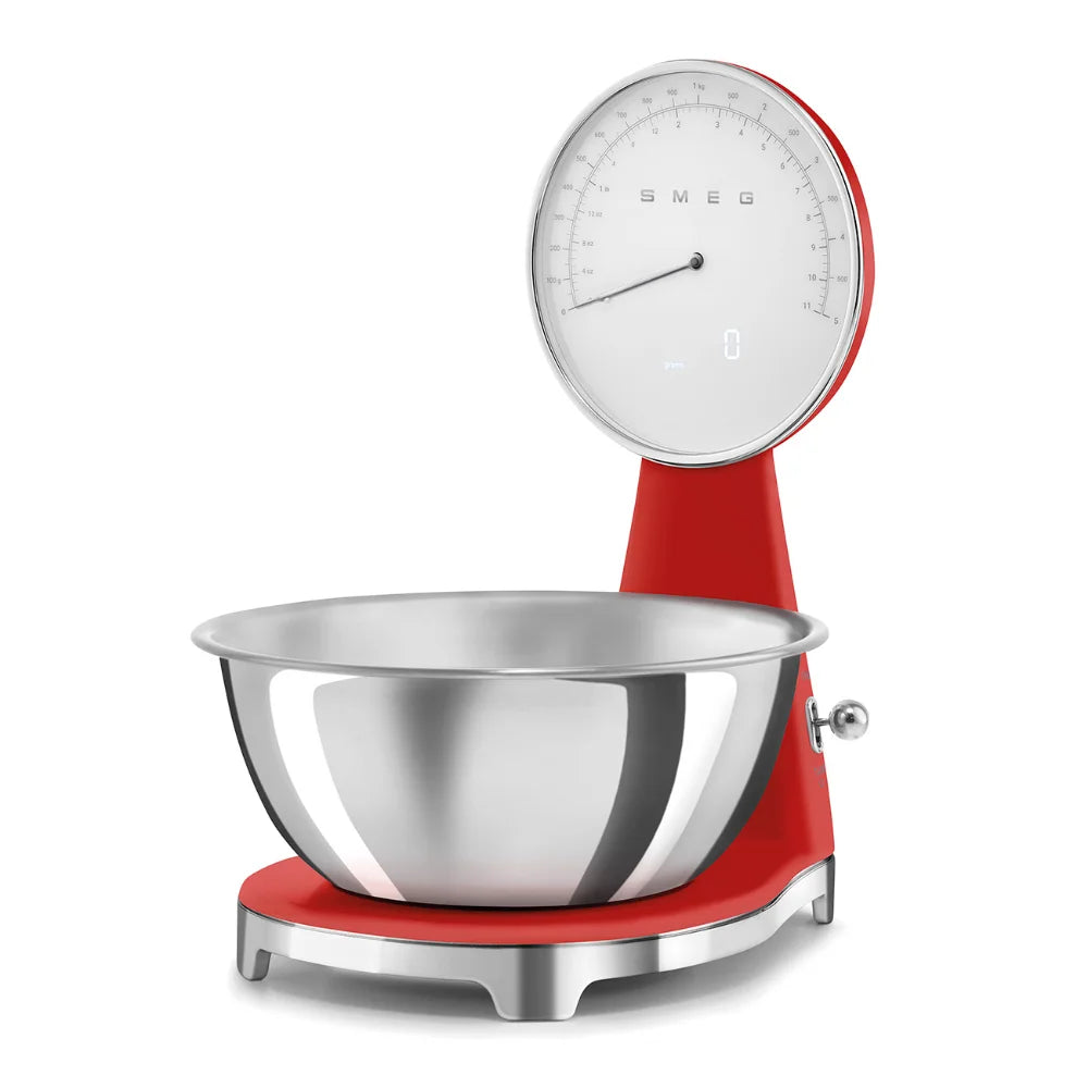 Smeg Analog and Digital Kitchen Scales Retro - Red | KSF01RDWW