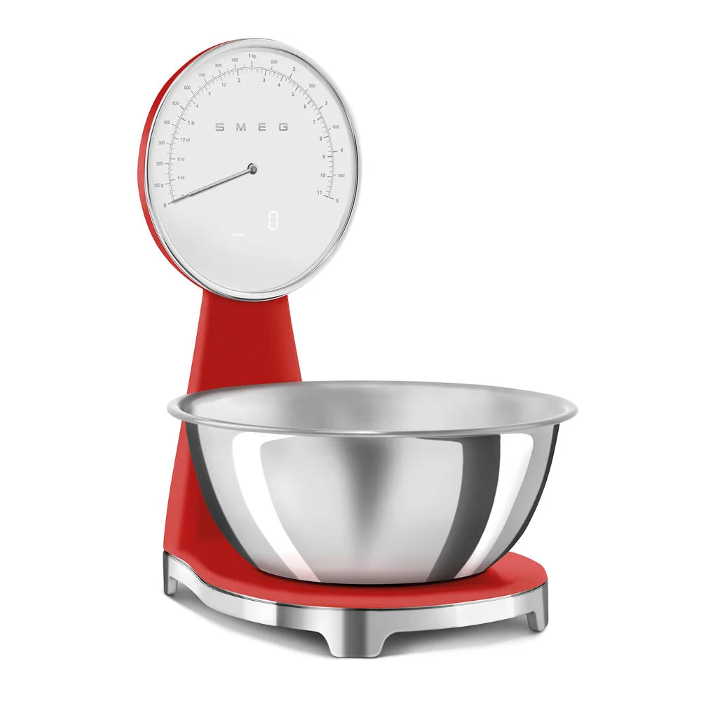 Smeg Analog and Digital Kitchen Scales Retro - Red | KSF01RDWW