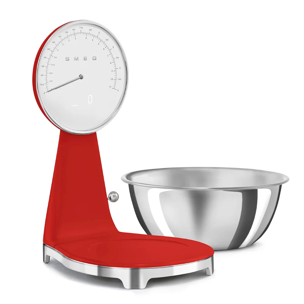 Smeg Analog and Digital Kitchen Scales Retro - Red | KSF01RDWW