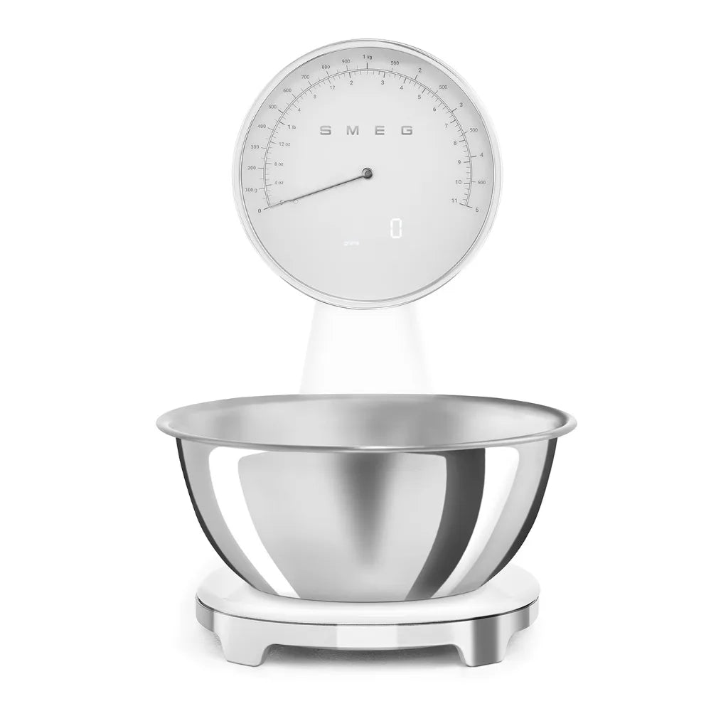 Smeg Analog and Digital Kitchen Scales Retro - White | KSF01WHWW