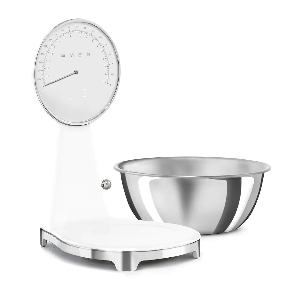 Smeg Analog and Digital Kitchen Scales Retro - White | KSF01WHWW