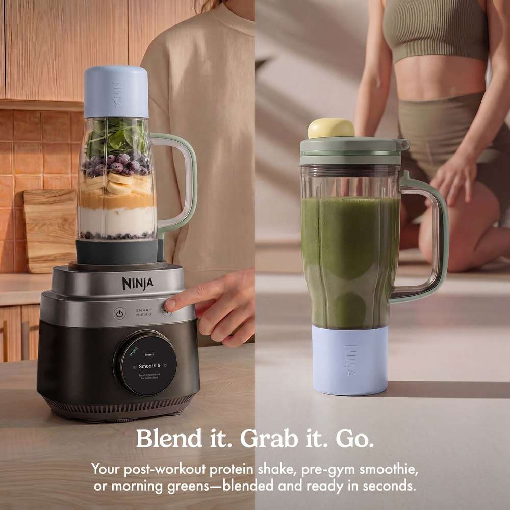 Ninja CrushBOSS 3 in 1 Kitchen System with Food Processor and Tumbler - Onyx | LB401UKBK