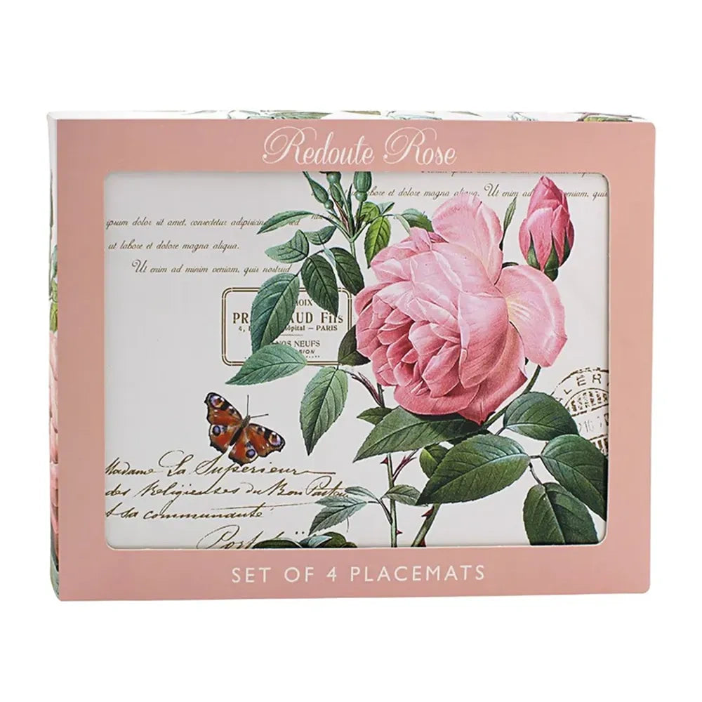 Dunlevy Redoute Rose Placemat Set of 4 | PG6385