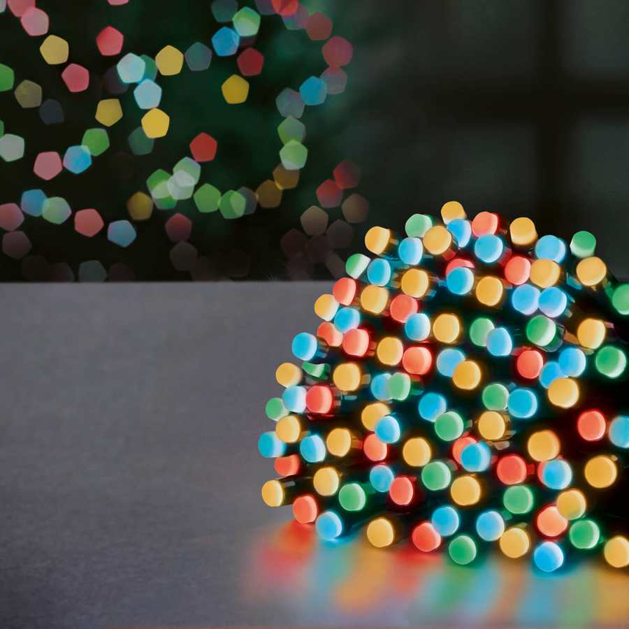 Premier 360 Low Voltage Multi Action LED Mini Berry Christmas Lights - Multi-Coloured | LV254001M