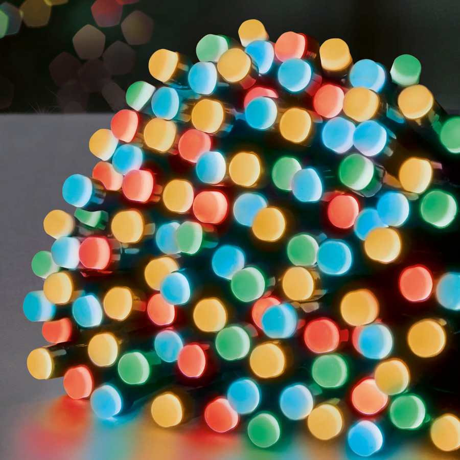 Premier 360 Low Voltage Multi Action LED Mini Berry Christmas Lights - Multi-Coloured | LV254001M