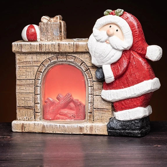The Grange Collection Santa with LED Fireplace | LY501