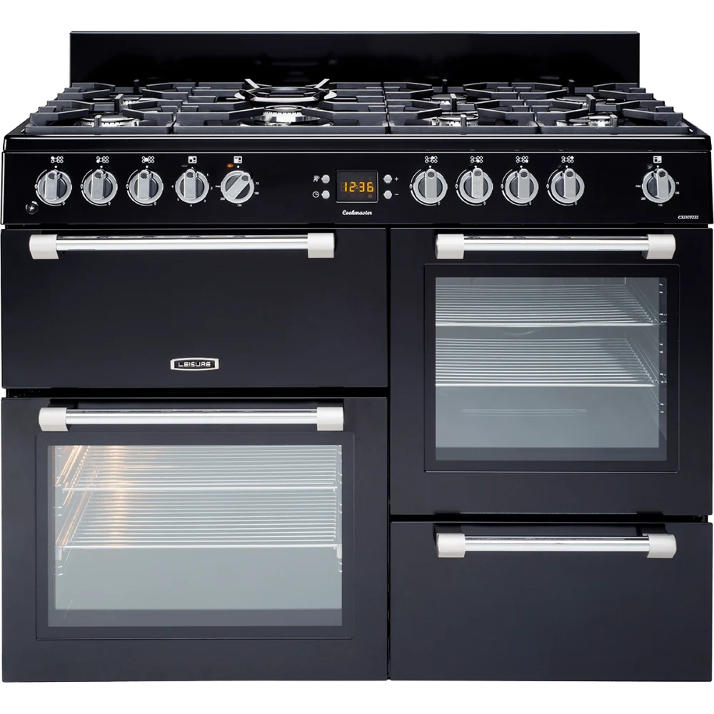 Leisure Cookmaster Dual Fuel Range Cooker 110cm - Black | CK110F232K