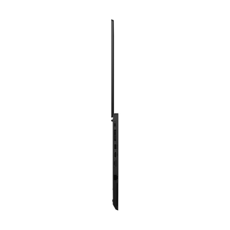 Lenovo ThinkPad L14 G1 laptop closed in profile view showing black chassis with antenna and ports visible against white background