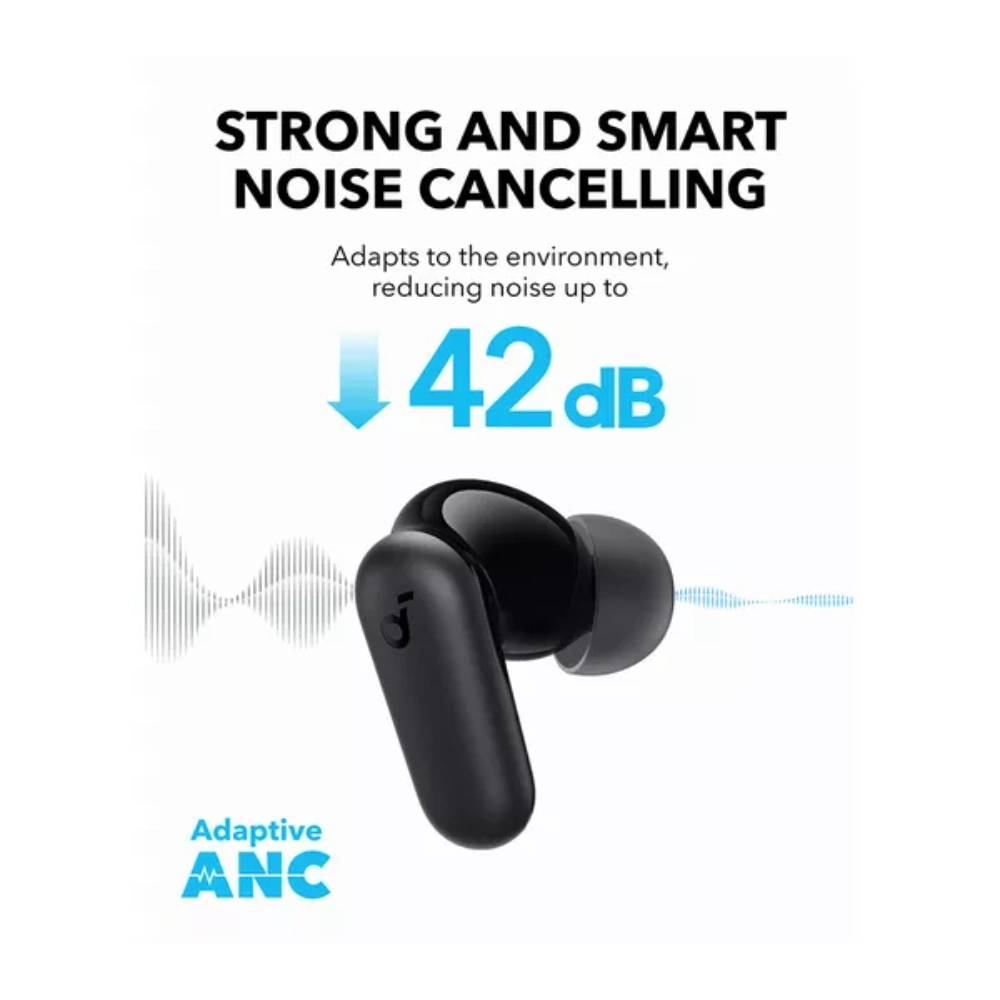 Soundcore R50i Noise Cancelling Wireless Bluetooth Earbuds - Black A3959G11