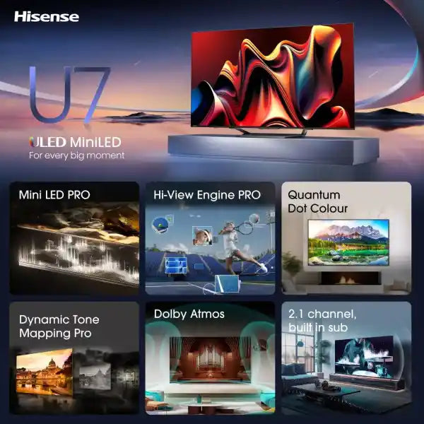 Hisense 55 Inch 4K Mini LED Smart TV Series | 55U71Q