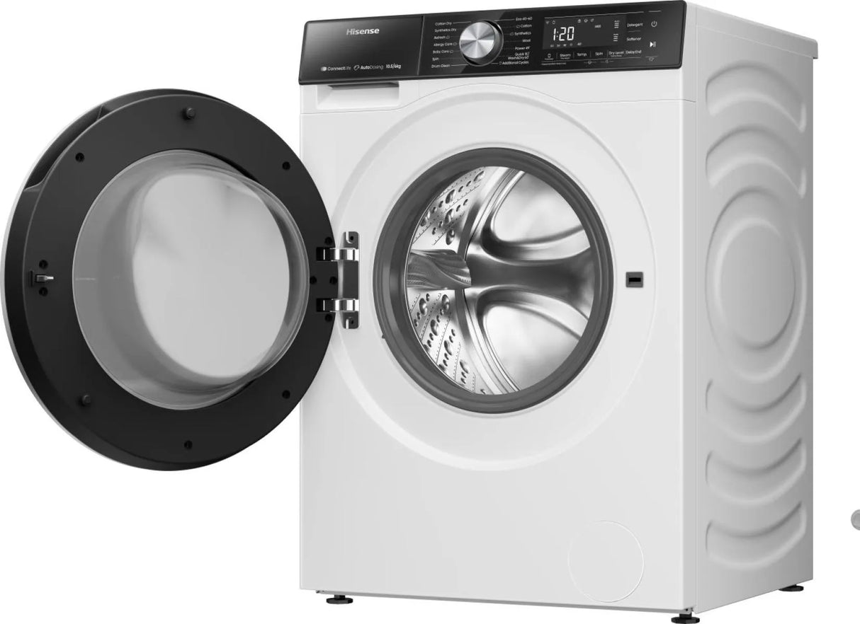 Hisense 10.5kg Wash / 6kg Dry Autodose Washer Dryer with Wifi - White | WD5S1045BW