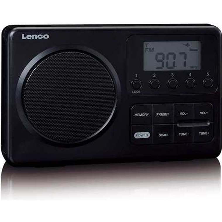 Lenco Compact Portable FM Radio with LCD Display - Black | MPR-035BK-UK