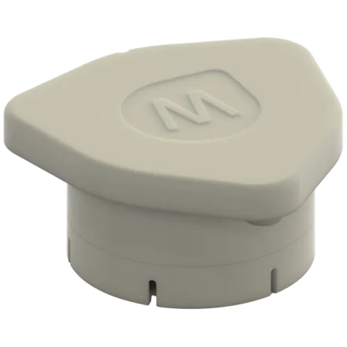 Magnus HAWKi Smart Oil Tank Monitor wireless radar level sensor with white plastic housing and embossed M logo on angled top surface