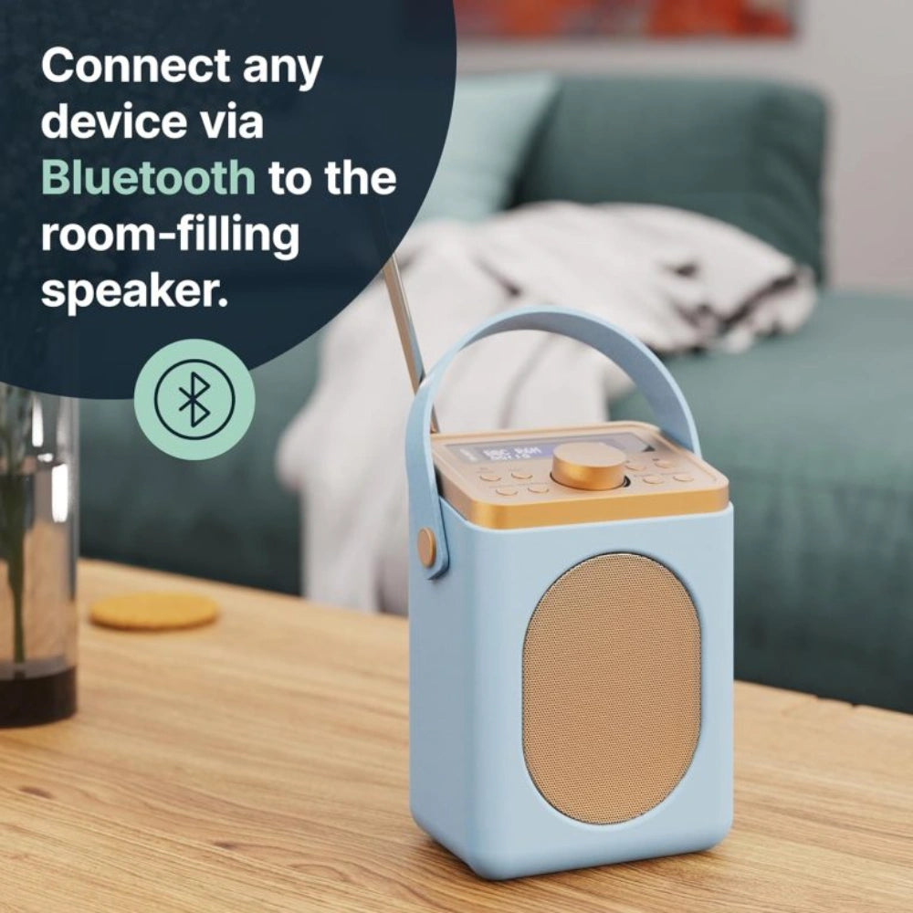 Majority Little Shelford Portable DAB Radio with Bluetooth - Duck Egg | LSHDABDUK