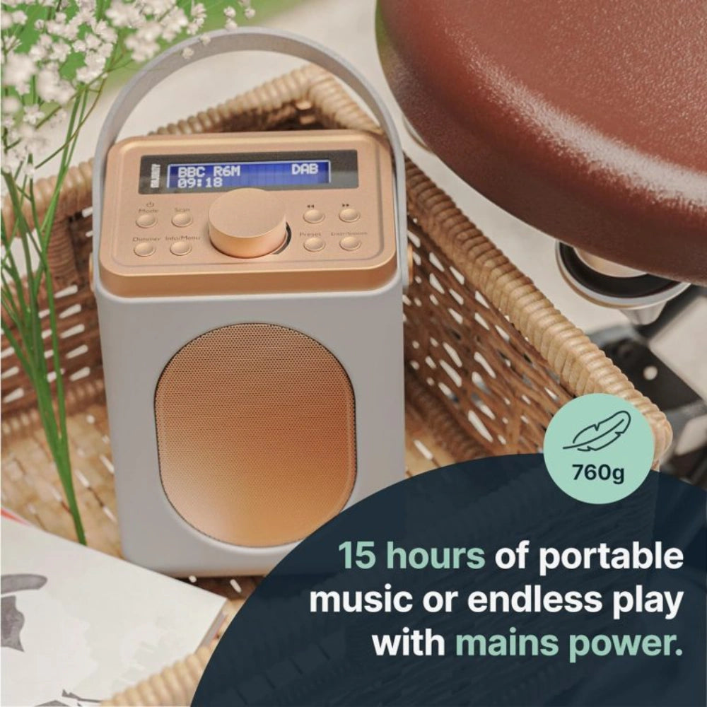 Majority Little Shelford Portable DAB Radio with Bluetooth - Grey | LSHDABGRYUK