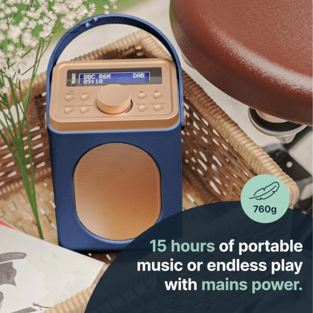 Majority Little Shelford Portable DAB Radio with Bluetooth - Blue | LSHDABMIDUK