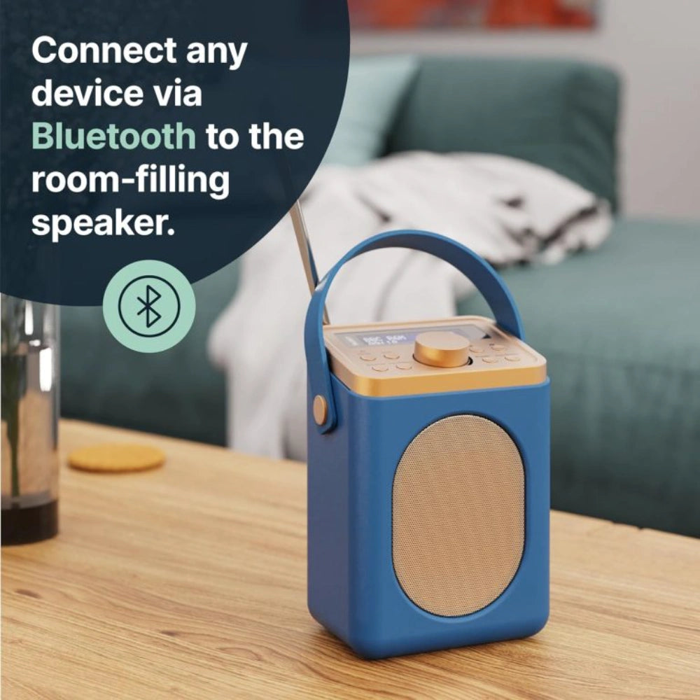 Majority Little Shelford Portable DAB Radio with Bluetooth - Blue | LSHDABMIDUK