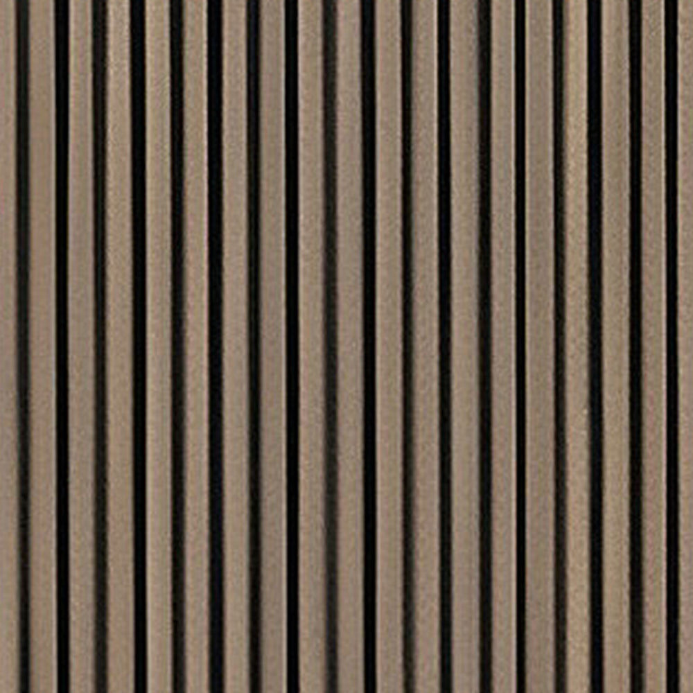 Acoustic wall panel with vertical ribbed texture in light grey finish, 600mm x 2400mm size for sound absorption and modern interior design