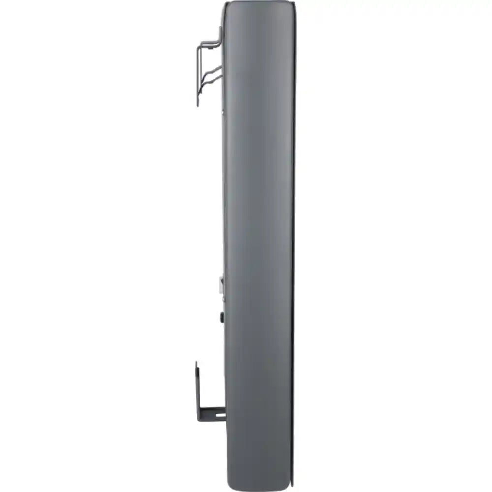 Masterplug SmartEnergy 1000w grey oil filled wall mounted radiator with handle and control panel shown in side profile view