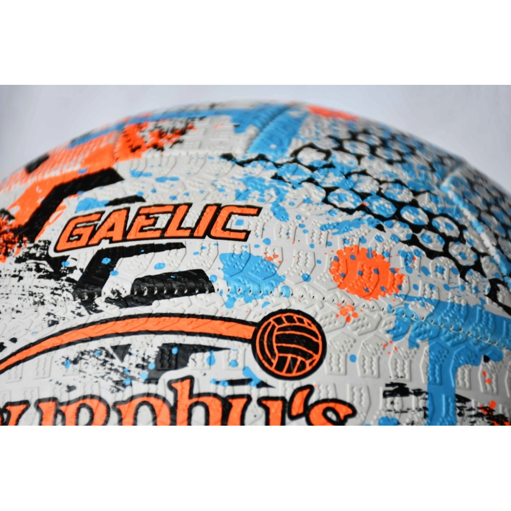 Murphys Gaelic Street Football Size 5 - White / Orange / Cyan | GAF1305