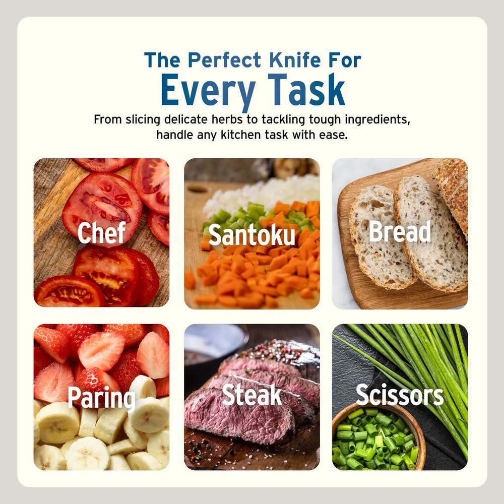 Ninja StaySharp 13 Piece Knife Block Set and Removable Sharpener - Black | NK32013EUUKBK1