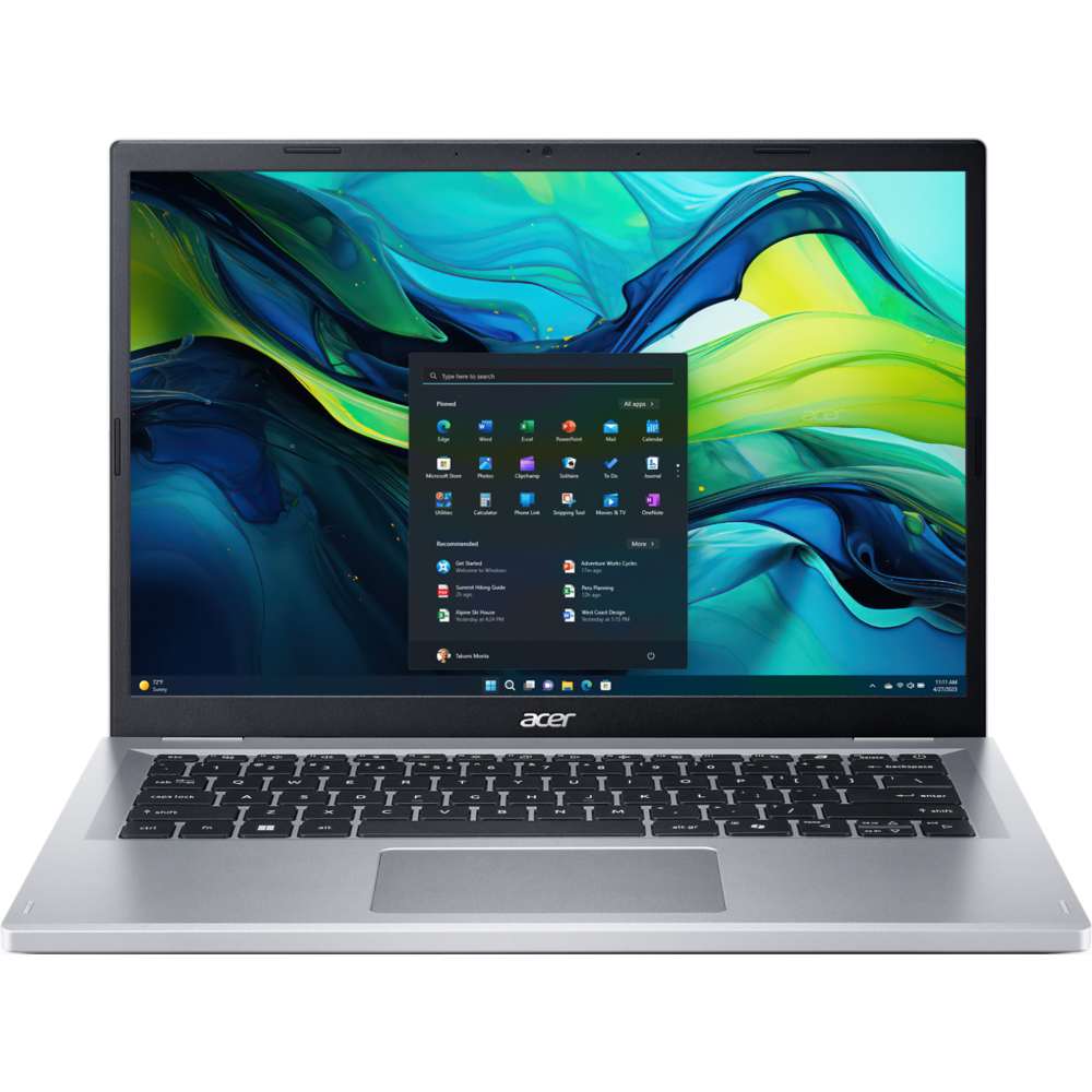 Aspire Go 14 14 Inch Laptop AMD Ryzen 3 8GB 128GB - Silver | NX.J3NEK.00S