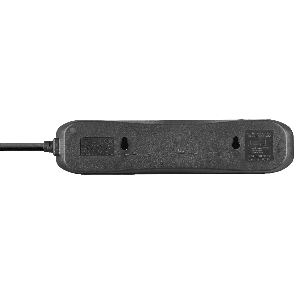Masterplug 4 Gang 2 Metre Extension Lead - Black | BFG210NB-MP