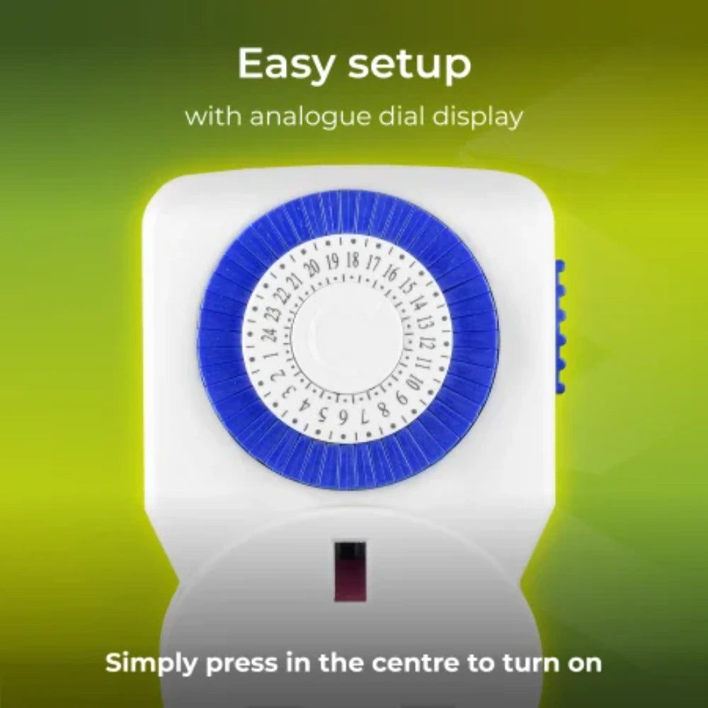 Masterplug 24 Hours Mechanical Timer Adaptor 3 Pack - White | TMS24/3-MP