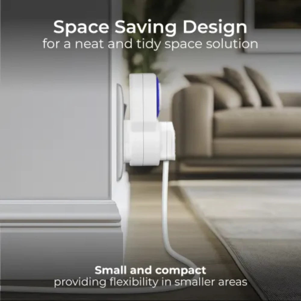 Masterplug 24 Hours Mechanical Timer Adaptor 3 Pack - White | TMS24/3-MP