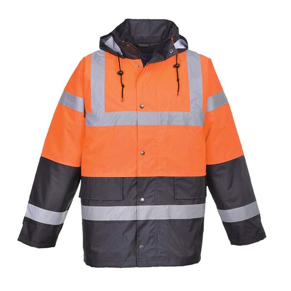 Portwest Hi-Vis Two Tone Traffic Jacket - Orange/Navy