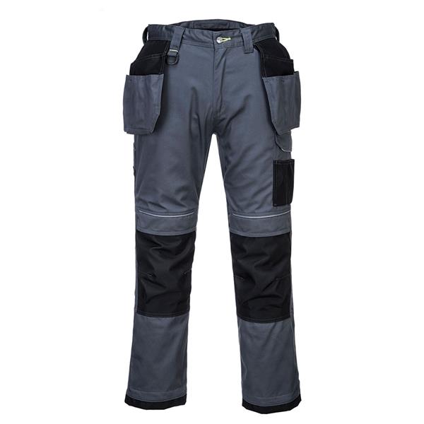 Portwest PW3 Holster Pocket Work Trousers - Grey/Black