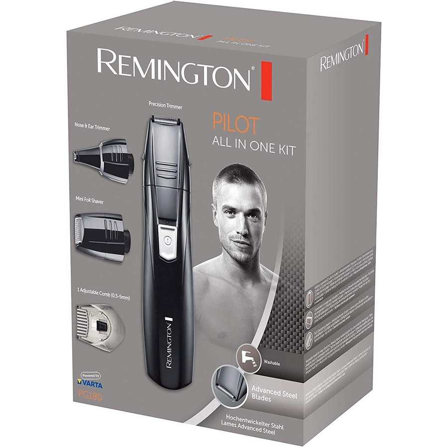 Remington Mens Pilot Grooming Kit for Hair, Beards and Stubble | PG180