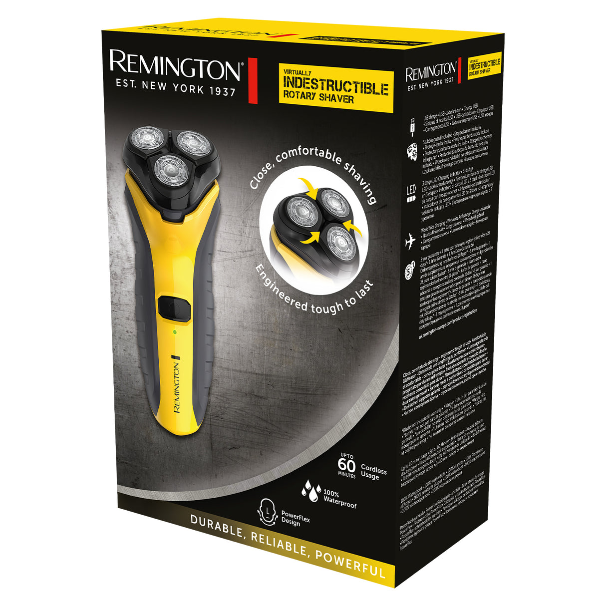 Remington 5100 Virtually Indestructible Rotary Battery Shaver | PR1855