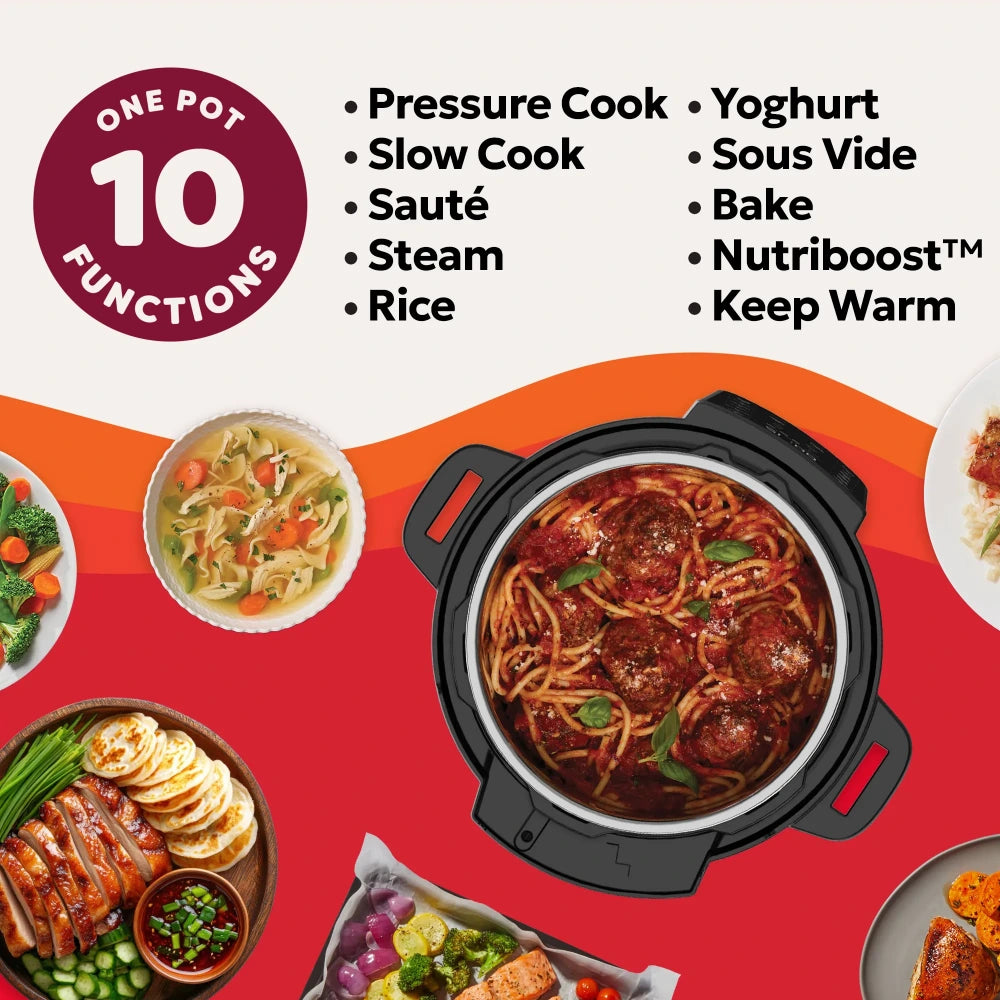 Instant Pot Pro 10 in 1 Multicooker 5.7 Litre with Wifi - Black | 112-0300-01-UK