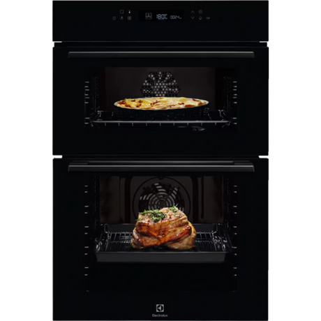 Electrolux Built-In Double Oven and Grill with 3D Hot Air - Black | KDFCC00K