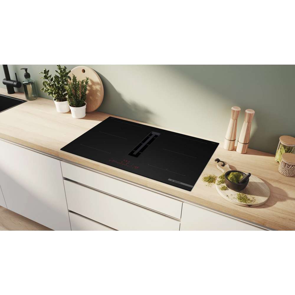 Bosch Series 6 80cm Induction Vented Hob - Black | PVQ81AH26E